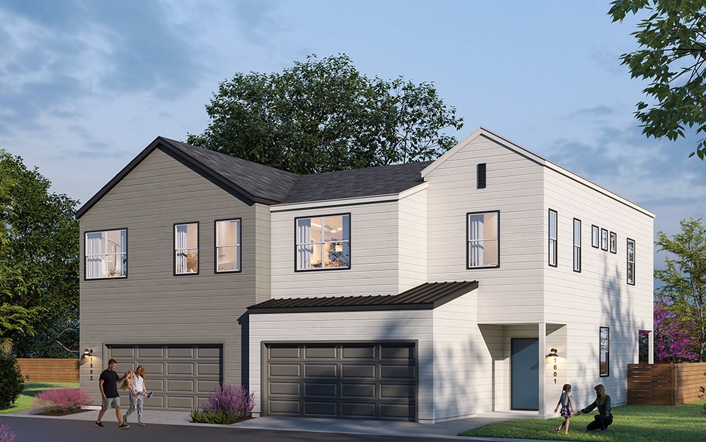 F4 - 4 bedroom floorplan layout with 2.5 baths and 1653 to 1669 square feet. (Duplex 3C)
